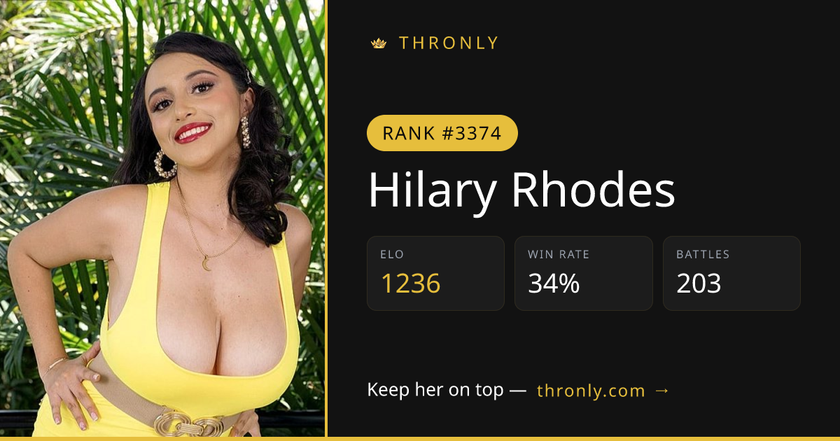 Hilaer Rhodes Hilary Rhodes — Age 24, Bio, OnlyFans & Rankings | Thronly